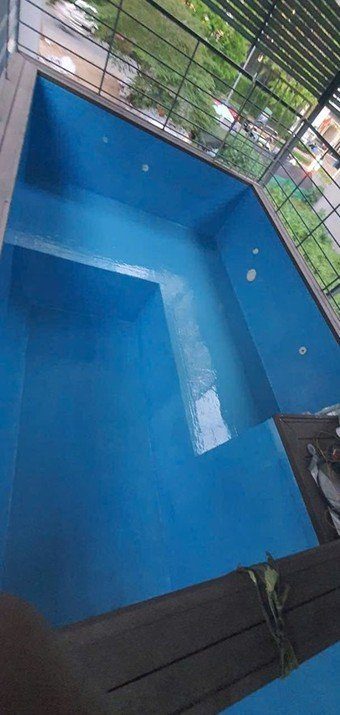 Hồ nước ngầm bể chứa nước sinh hoạt được sơn epoxy đạt FDA màu xanh dương
